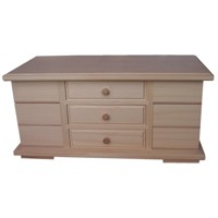 Large jewellery box with side drawers
