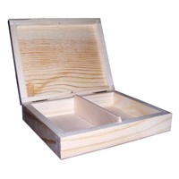 Wooden case for two sets of cards with