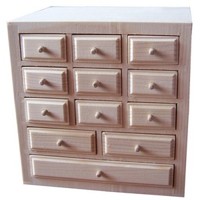 Box with twelve drawers