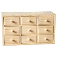 Box with nine drawers