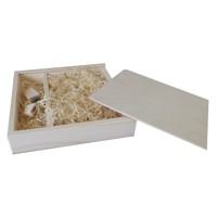 Wooden box for photographs and flash drive