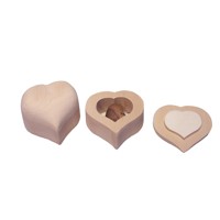 Wooden box heart – alder wood