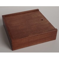 Holzkästchen für Fotos und USB-Stick Mahagoni