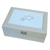 Teebox für 6 Teesorten mit Gravur