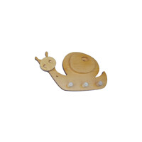 Wooden coat rack for children - snail (R)