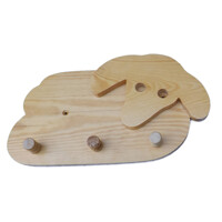 Wooden coat rack for children - sheep (L)