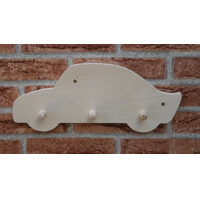 Wooden coat rack for children - car