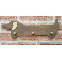 Kindergarderobe Dackel mittel geölt