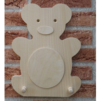 Wooden coat rack for children - bear