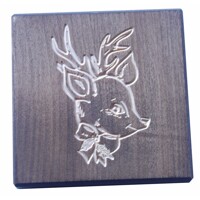 Glass coaster deer (oak antique)