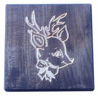 Glass coaster deer (ebony)