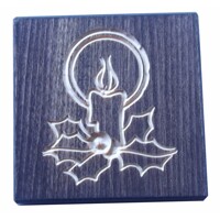 Glass coaster candle (ebony)