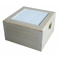 Teabox for 4 sorts of tea with white lid