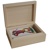 Wooden case for a set of tarot or rummy cards with engraving