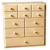 Box with eleven drawers