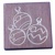 Glass coaster Christmas balls (mahagony)