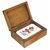 Box for a set of tarot cards or romme cards light oak