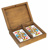Box for two sets of playing cards light oak