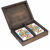Box for two sets of playing cards ebony